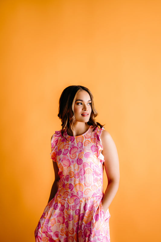 The Angie Frilled Maxi Dress, Sealife