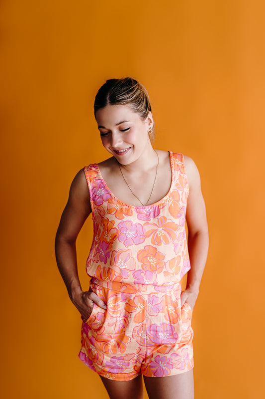 The Seychells High Waisted Shorts, Floral